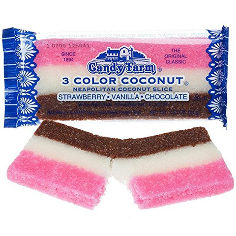 3 Color Neapolitan Coconut Bar